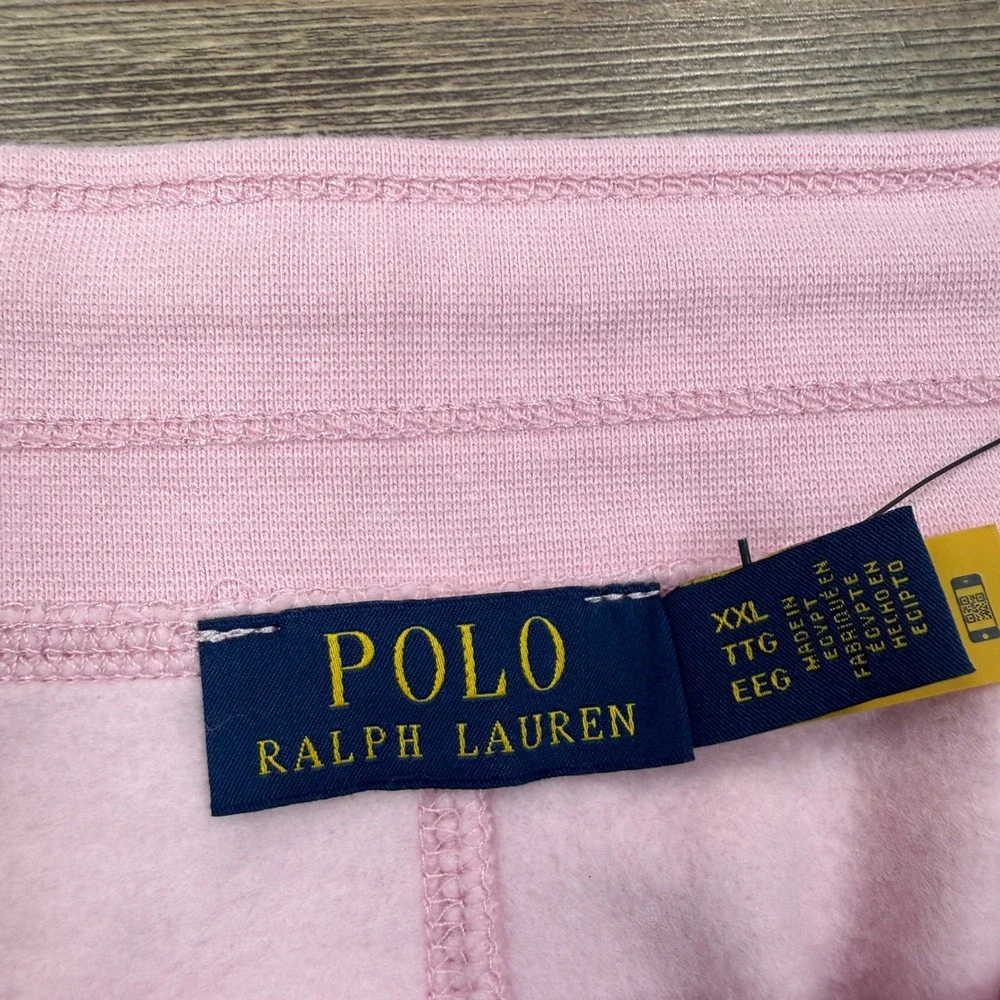 Polo Ralph Lauren Mens Size XXL Fleece Sweat Shorts Pink Pony Logo NWT